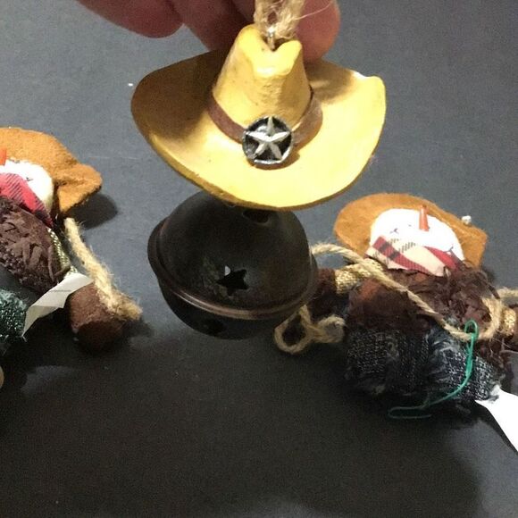 Set of 3 Wild West Christmas ornaments